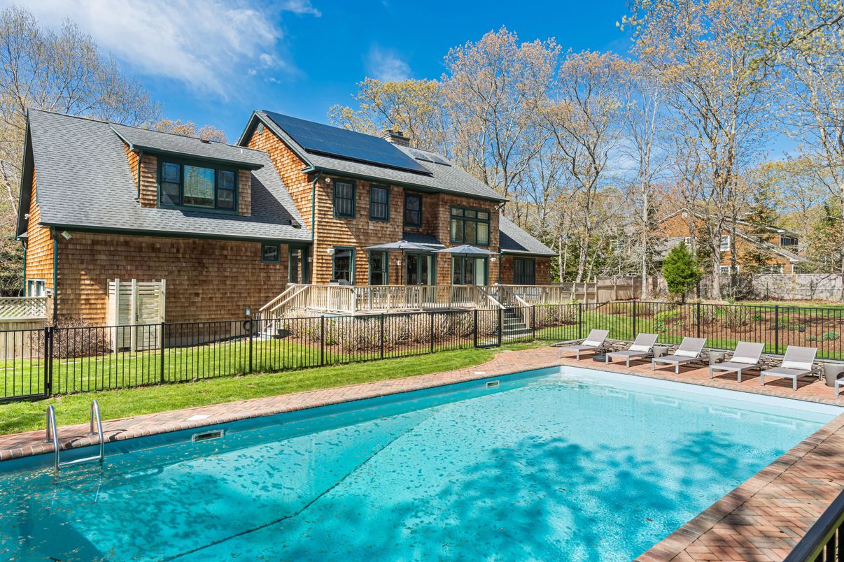 Exterior, Pool, Solar Panels
