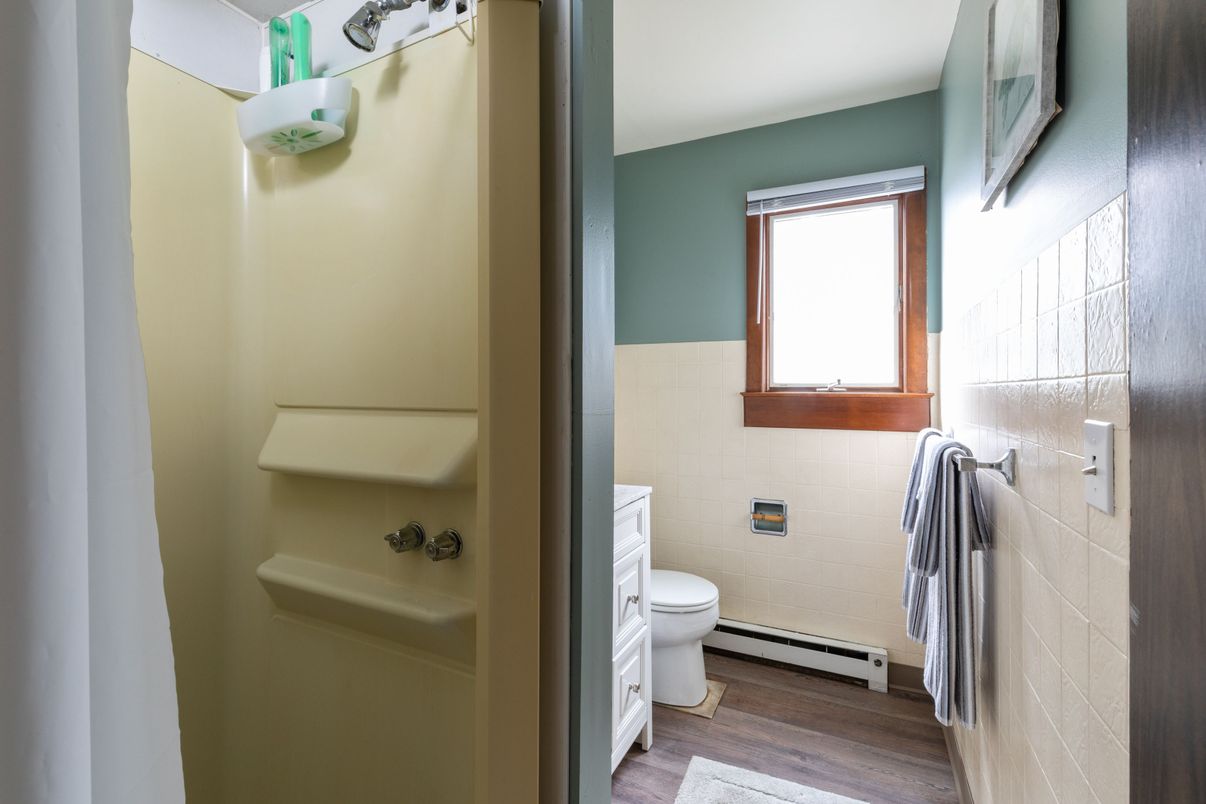 Bathroom, Interior, Wood Texture Flooring