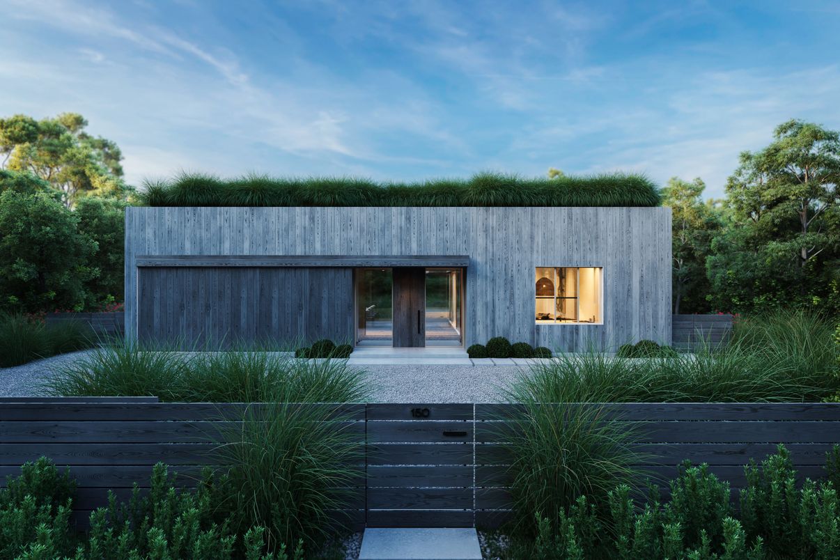 Attached, Exterior, Facade, Modern