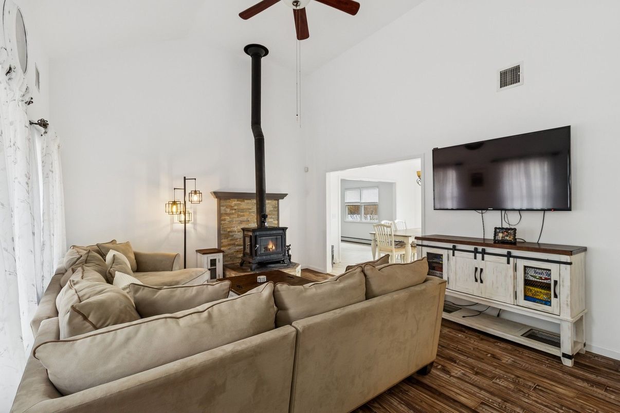 Fireplace, Interior, Living room, Wood Texture Flooring