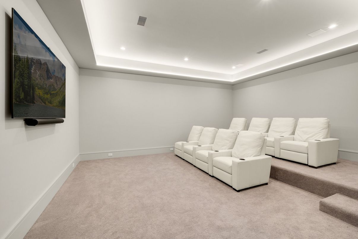 Home Theatre Room, Interior, Recessed Lighting, Theatre Room