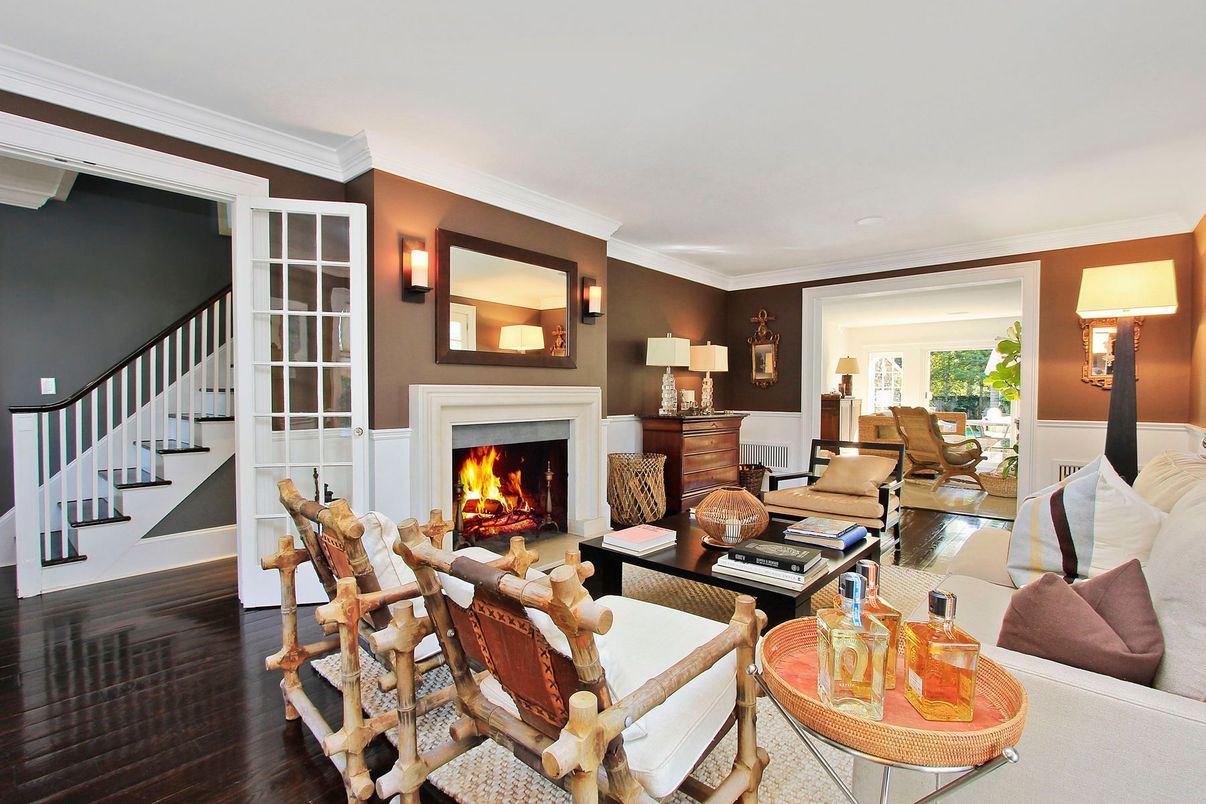 Fireplace, Interior, Living room, Wood Texture Flooring