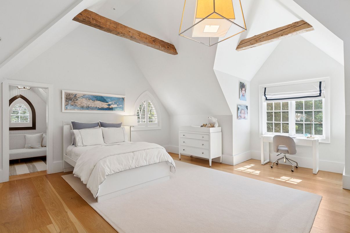 Bedroom, Interior, Wooden Beams, Wood Texture Flooring