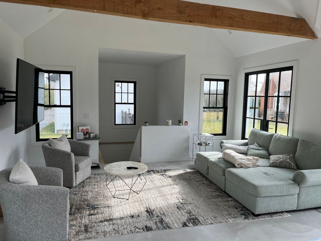 Interior, Living room, Wooden Beams