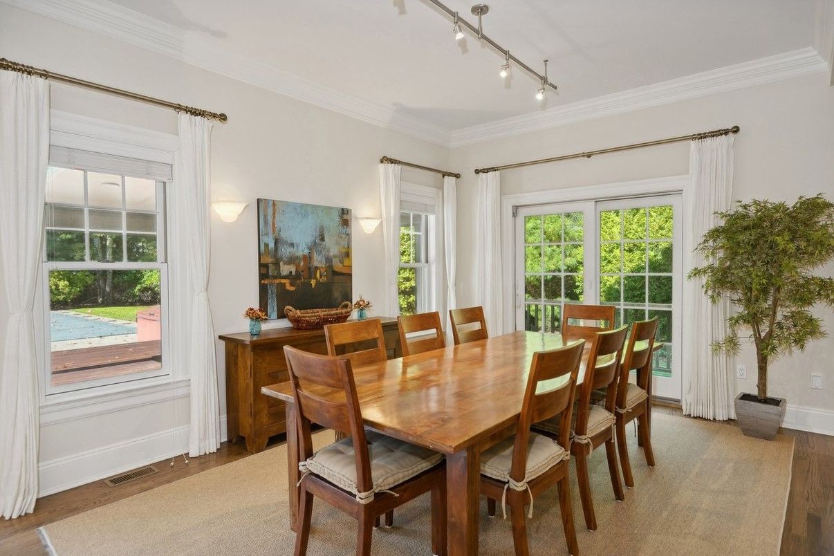 Dining room, Interior, Wood Texture Flooring