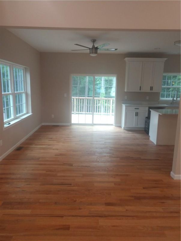Empty room, Interior, Kitchen, Wood Texture Flooring