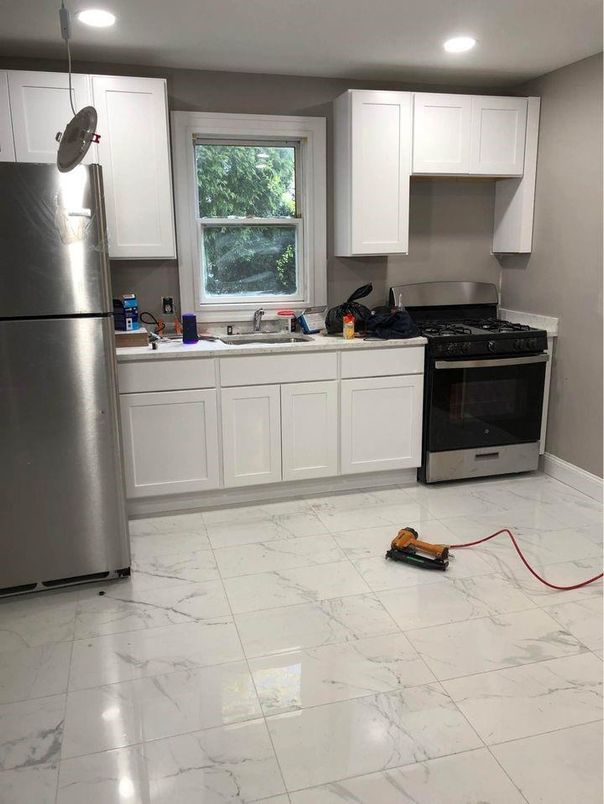 Interior, Kitchen, Marble, Recessed Lighting