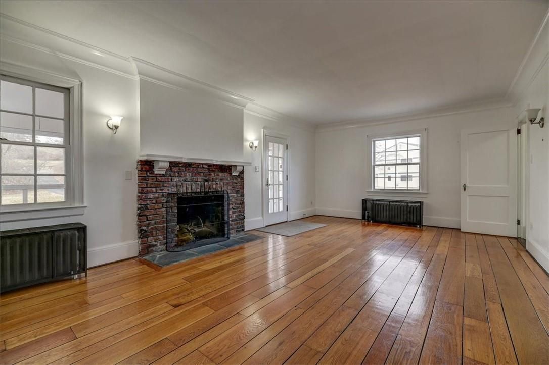 Empty room, Fireplace, Interior, Wood Texture Flooring