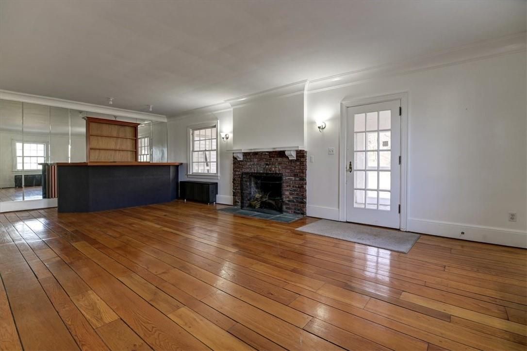Empty room, Fireplace, Interior, Wood Texture Flooring