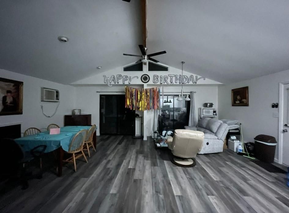 Dining room, Interior, Living room, Pendant Lights, Wood Texture Flooring