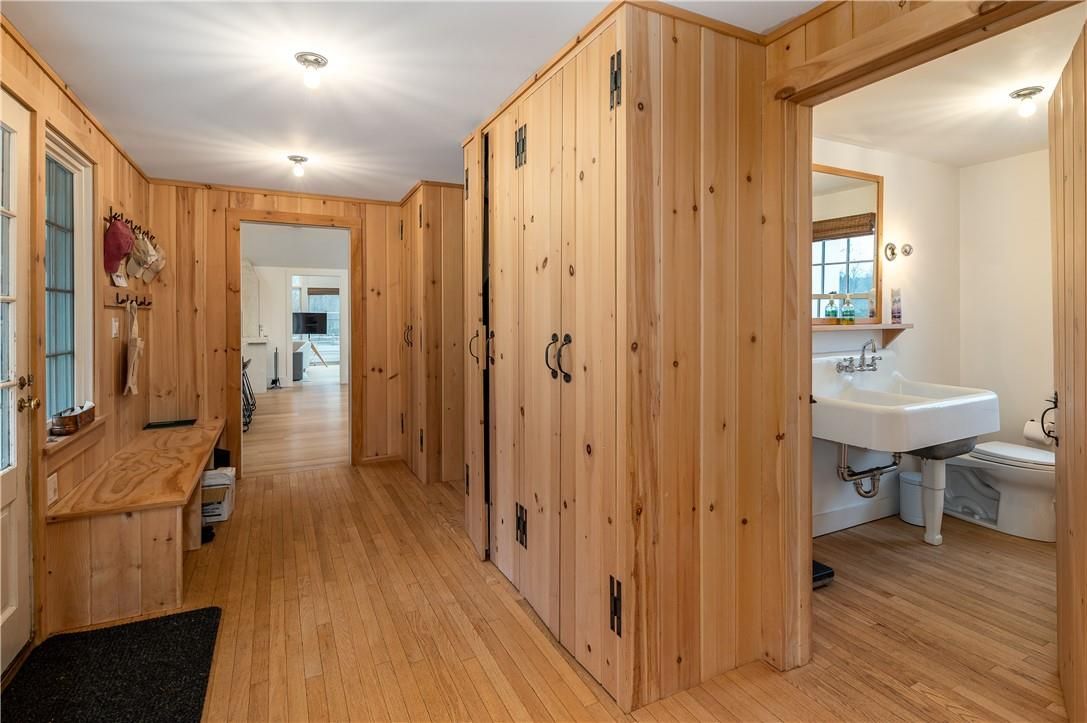 Bathroom, Interior, Wood Texture Flooring, Wooden Walls