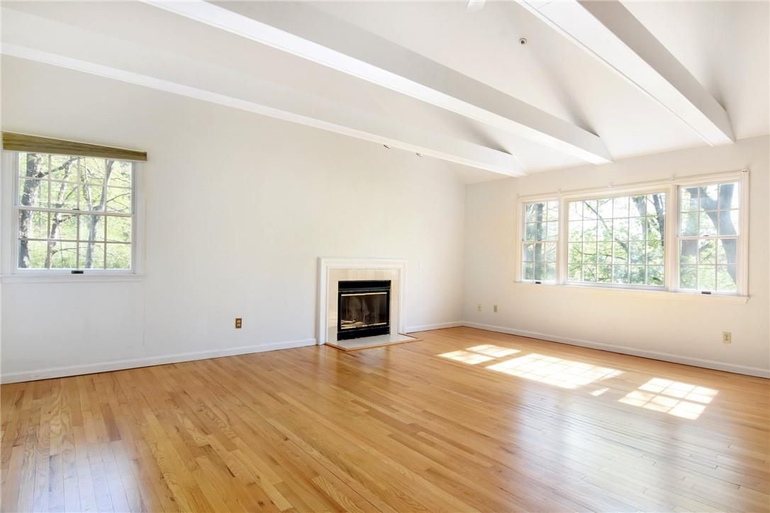 Empty room, Fireplace, Interior, Wood Texture Flooring