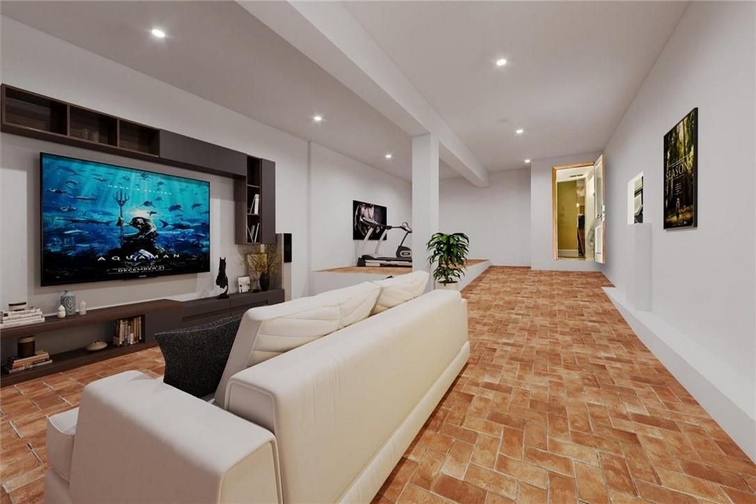 Interior, Living room, Recessed Lighting