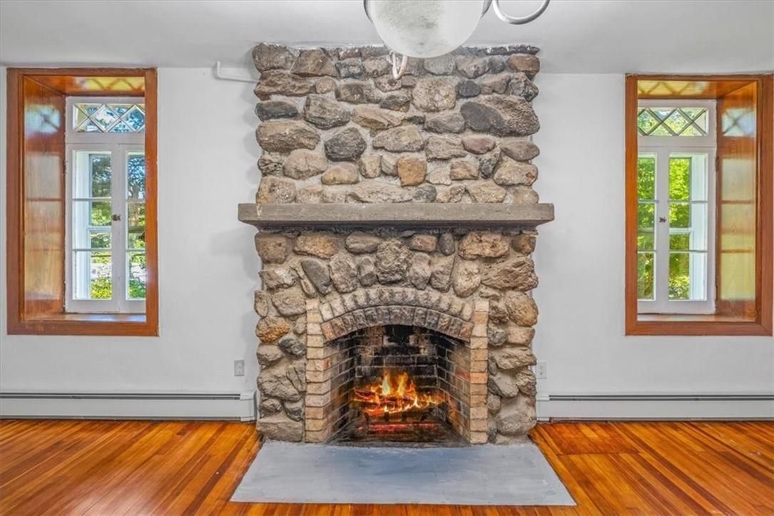 Fireplace, Interior, Wood Texture Flooring