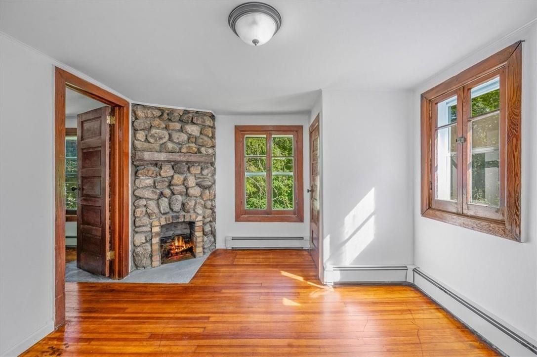 Fireplace, Interior, Wood Texture Flooring