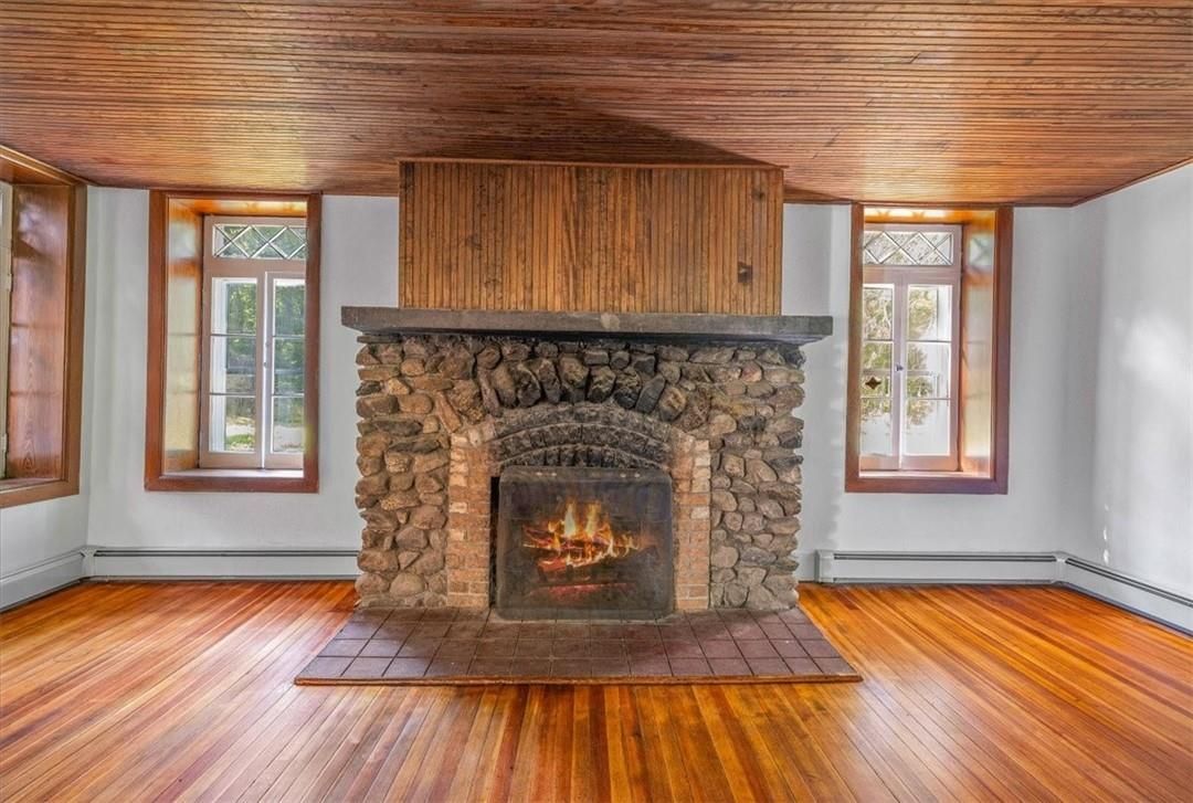 Fireplace, Interior, Wooden Ceilings, Wood Texture Flooring