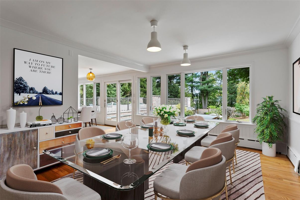 Dining room, Interior, Wood Texture Flooring