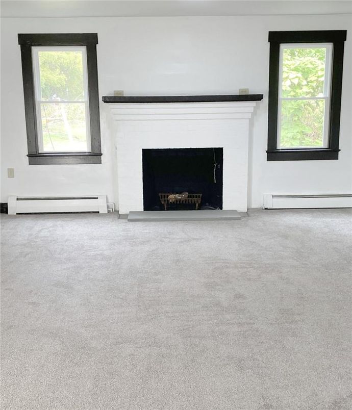 Empty room, Fireplace, Interior