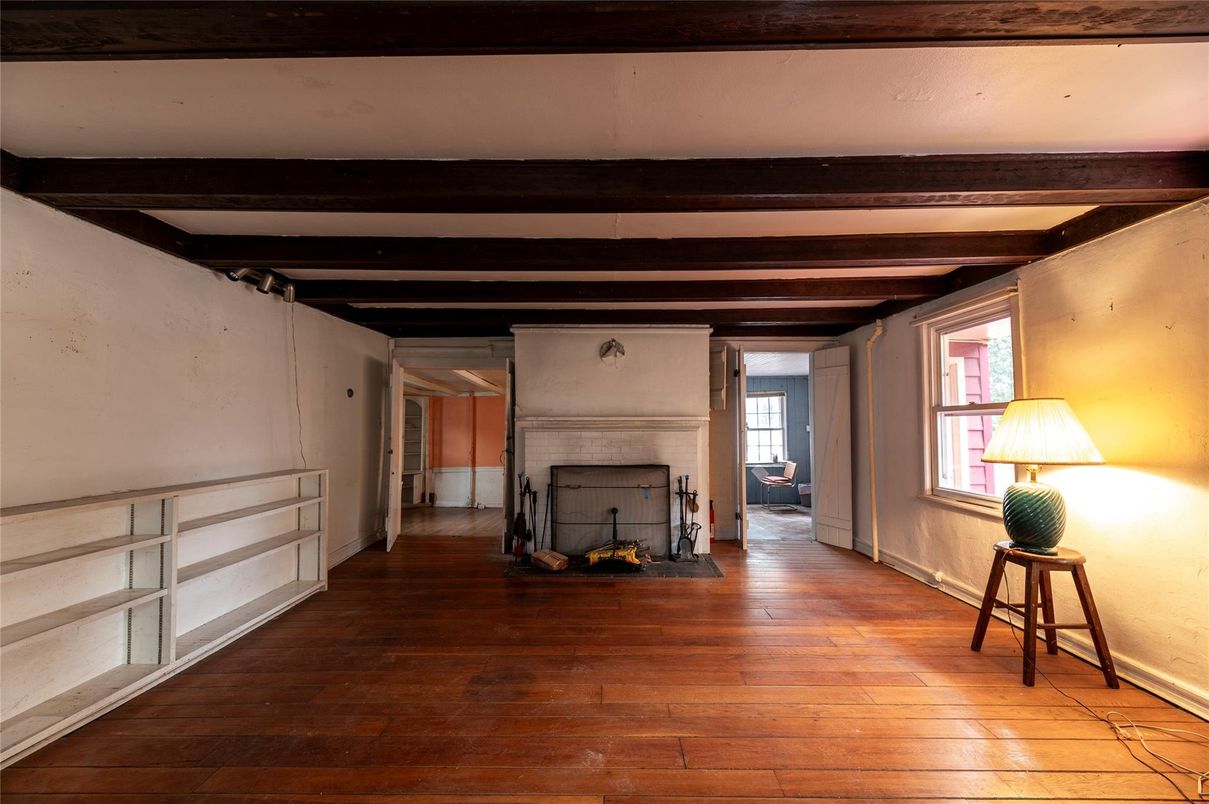Fireplace, Interior, Wooden Beams, Wood Texture Flooring