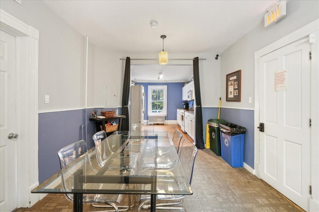 Dining room, Fireplace, Interior, Pendant Lights