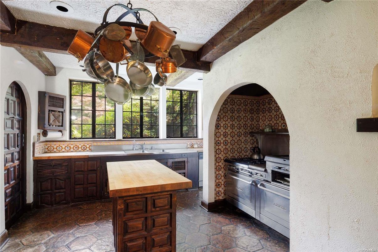 Interior, Kitchen, Stainless Steel Appliances, Wooden Beams