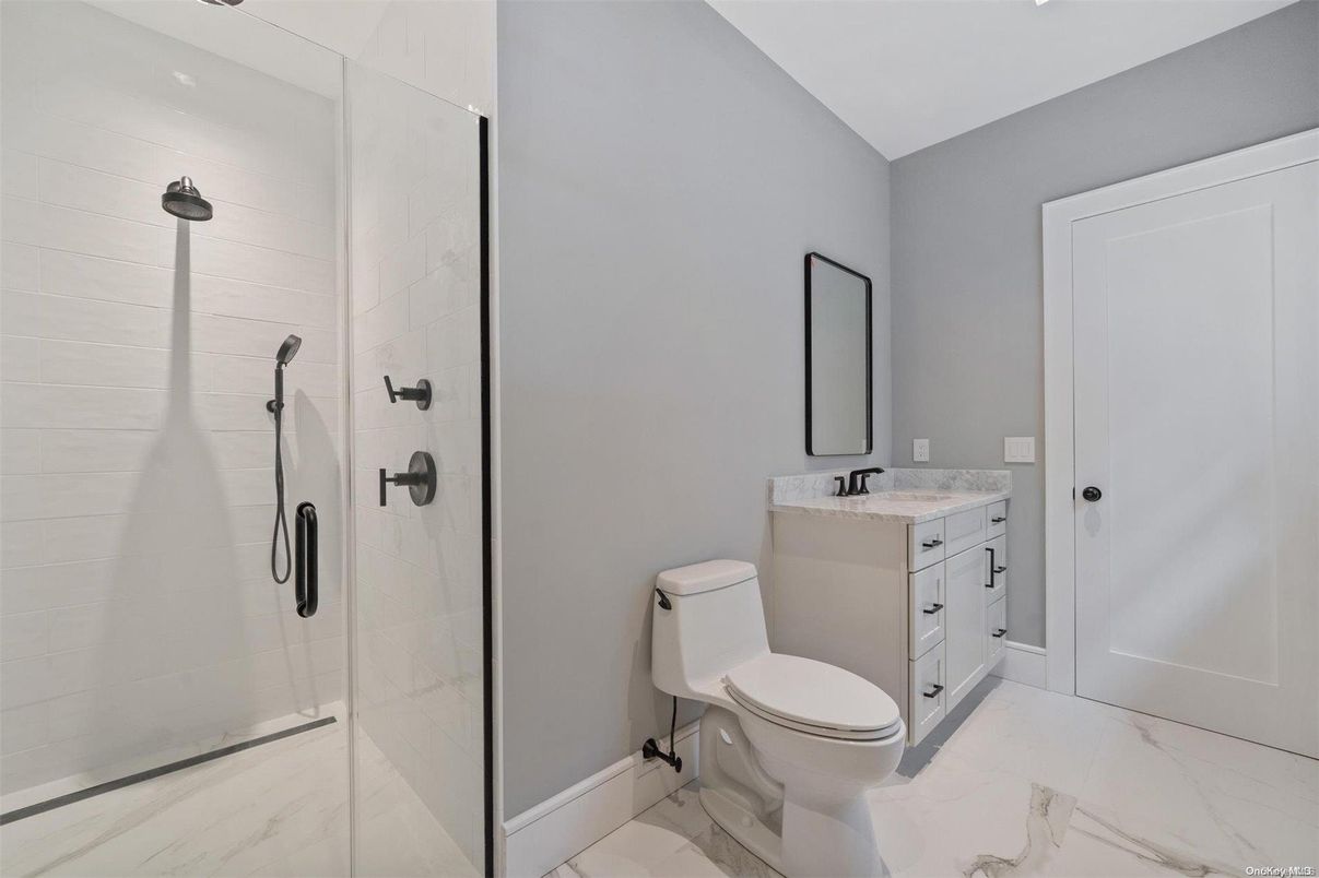 Bathroom, Glass Shower, Interior, Marble