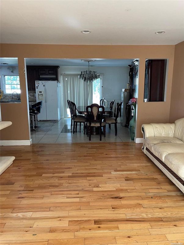 Chandelier, Dining room, Interior, Kitchen, Wood Texture Flooring