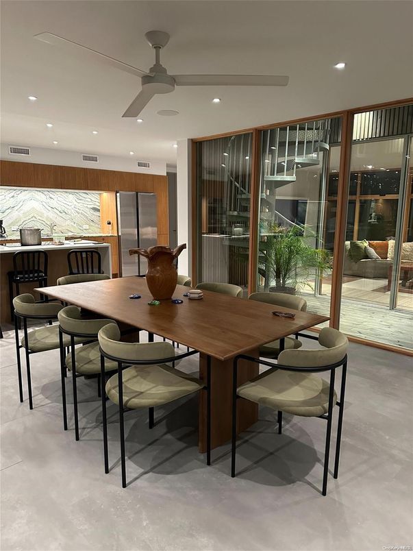 Dining room, Interior, Kitchen, Recessed Lighting