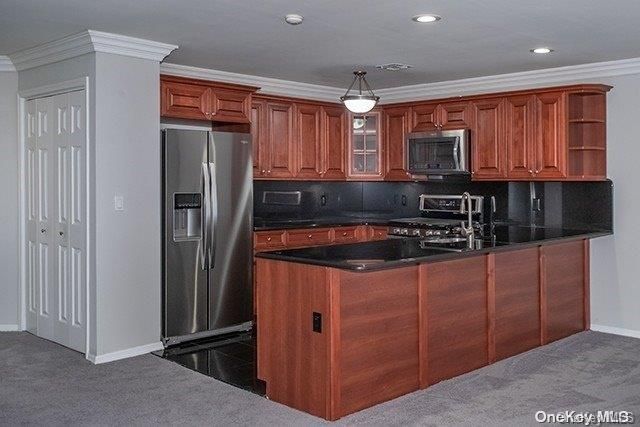 Interior, Kitchen, Pendant Lights, Recessed Lighting, Stainless Steel Appliances