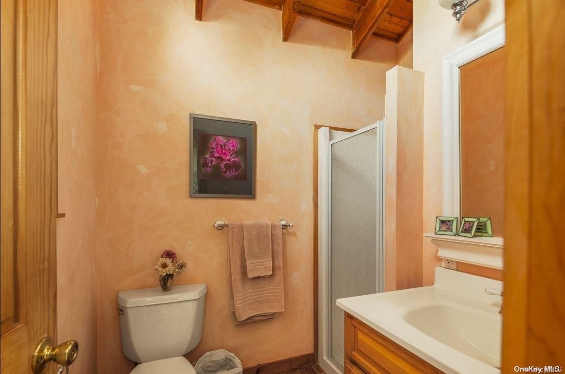 Bathroom, Interior, Wooden Beams