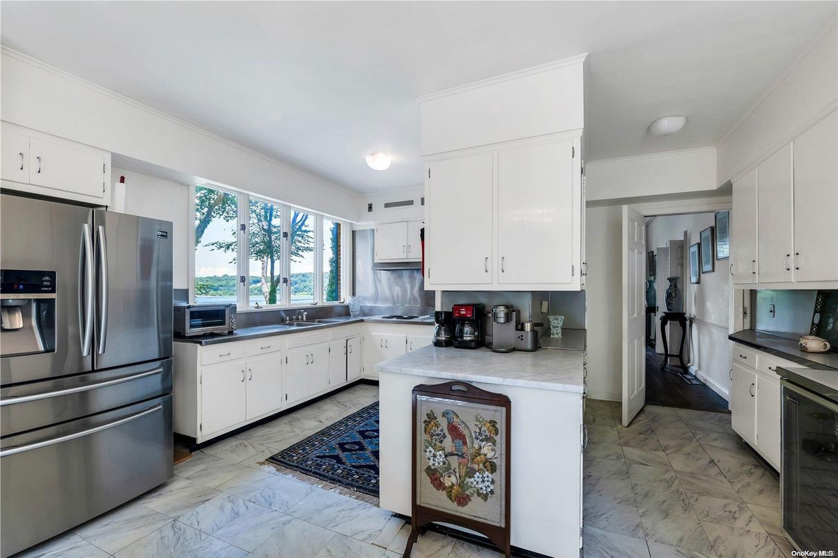 Interior, Kitchen, Marble, Stainless Steel Appliances