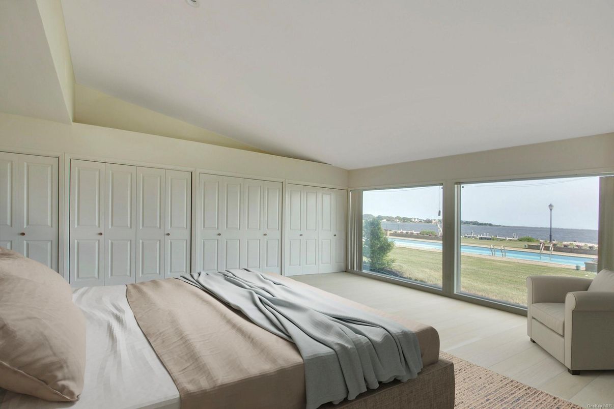 Bedroom, Interior, Water, Wood Texture Flooring