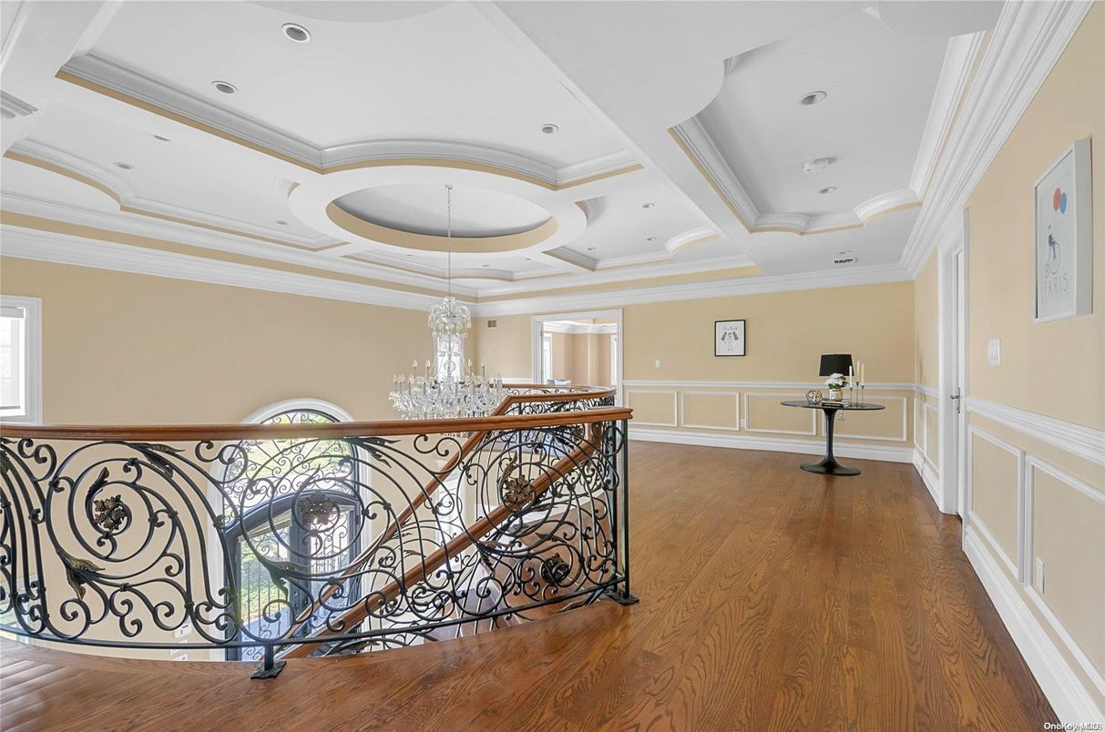 Chandelier, Interior, Recessed Lighting, Wood Texture Flooring