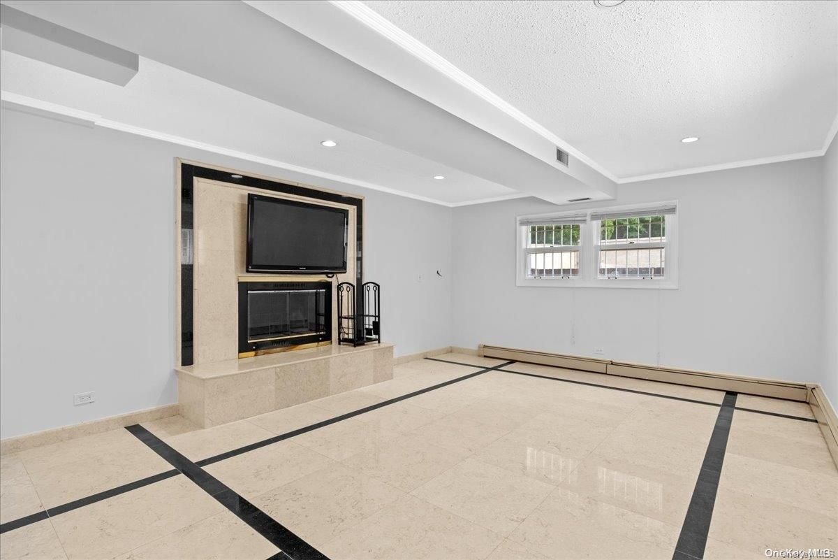 Empty room, Fireplace, Interior, Recessed Lighting