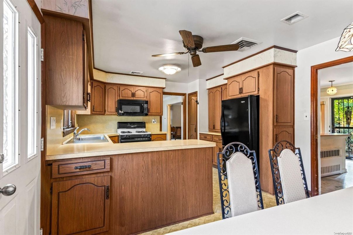 Interior, Kitchen, Pendant Lights, Stainless Steel Appliances, Wood Texture Flooring