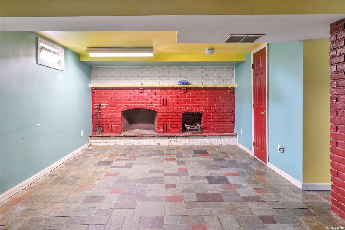 Empty room, Fireplace, Interior, Stone Walls