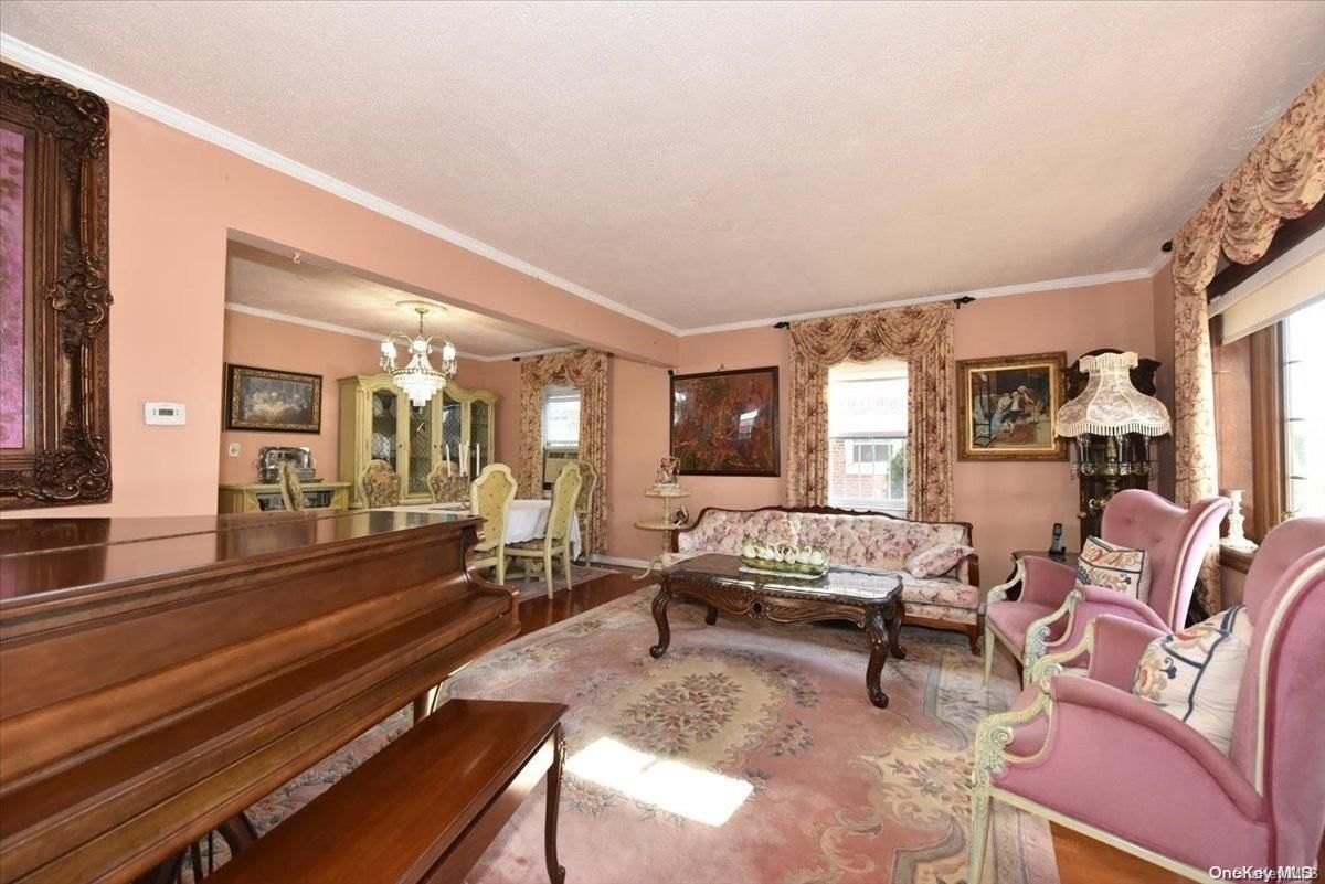 Chandelier, Interior, Living room, Piano, Wood Texture Flooring