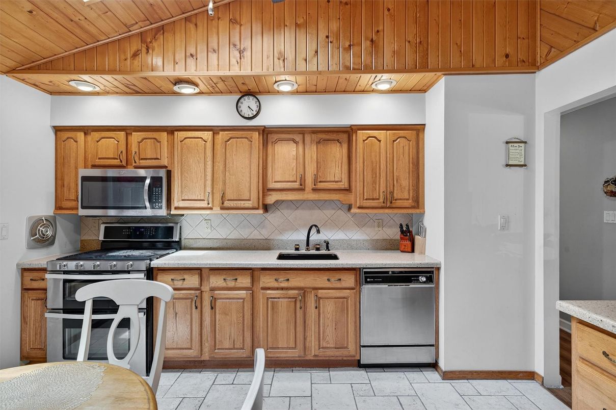 Interior, Kitchen, Stainless Steel Appliances, Wooden Ceilings