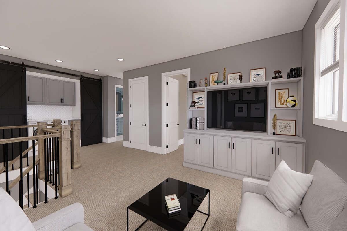 Interior, Living room, Recessed Lighting