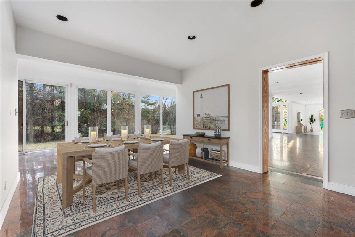 Dining room, Interior, Recessed Lighting