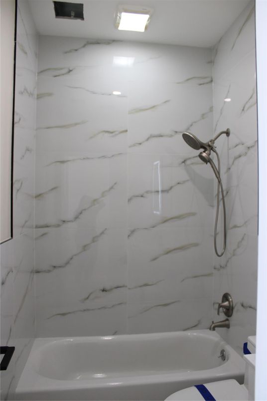 Bathroom, Interior, Marble Walls, Recessed Lighting