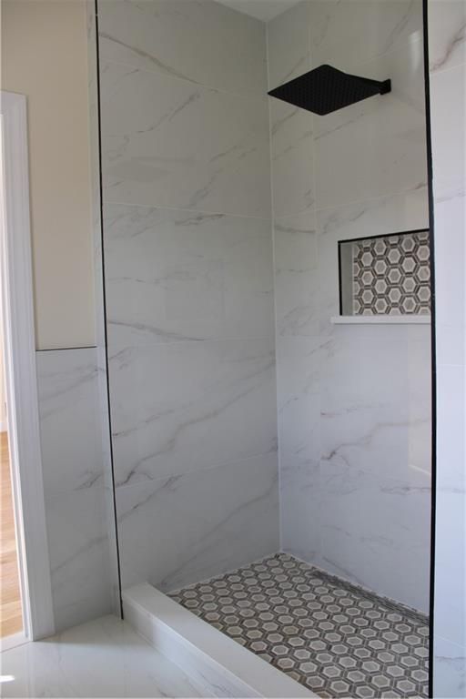 Bathroom, Glass Shower, Interior, Marble Walls