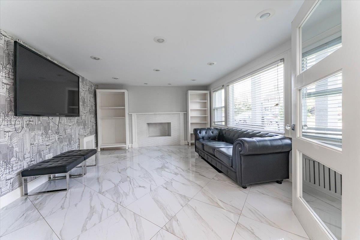 Fireplace, Interior, Marble, Recessed Lighting
