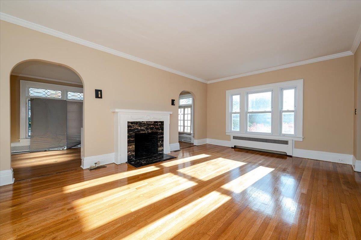 Empty room, Fireplace, Interior, Wood Texture Flooring