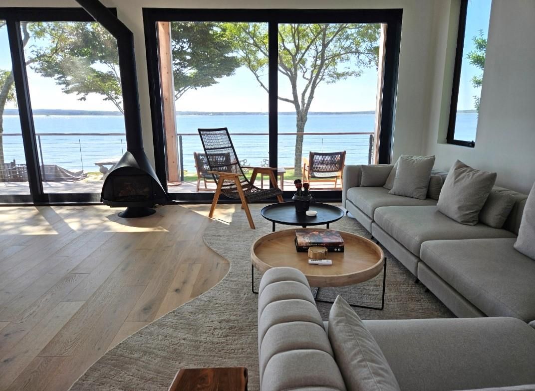 Fireplace, Interior, Living room, Water, Wood Texture Flooring
