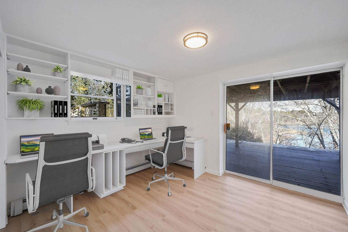 Home Office, Interior, Wood Texture Flooring