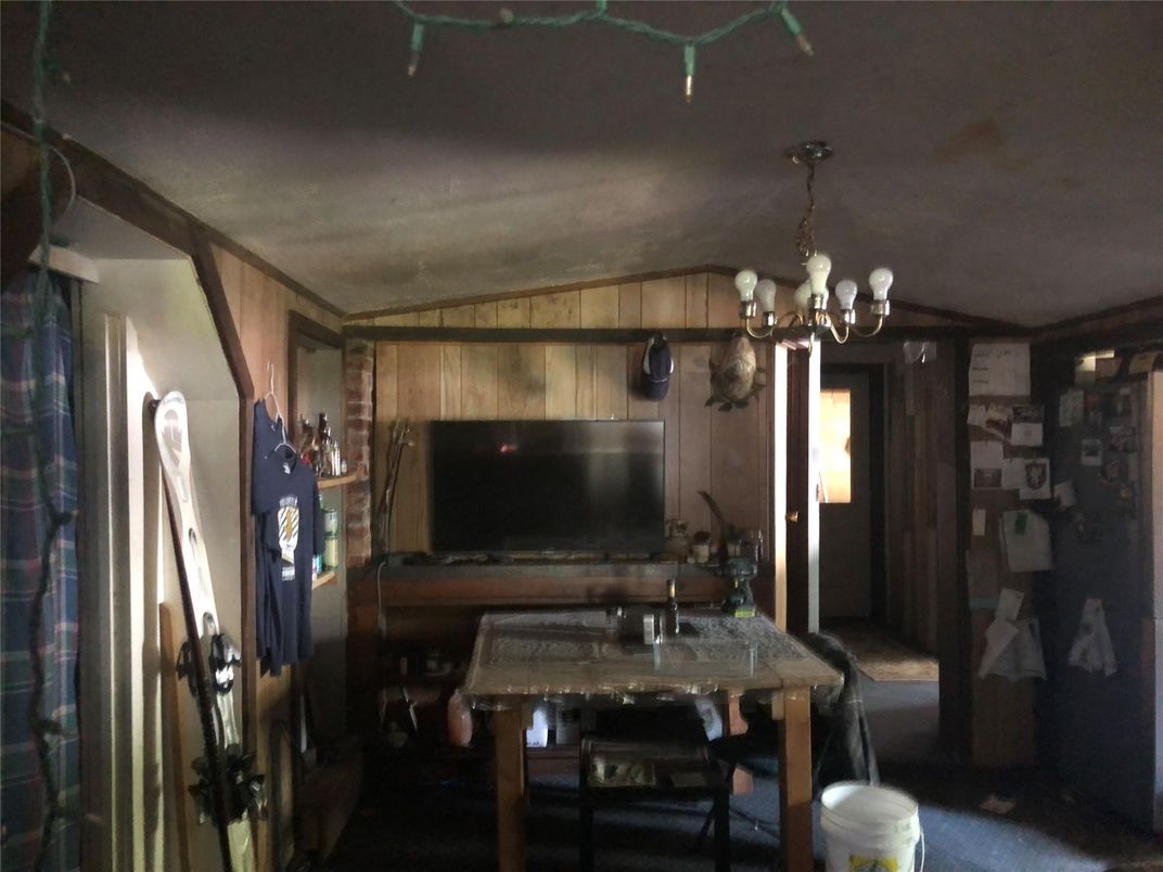 Chandelier, Dining room, Interior, Wooden Walls