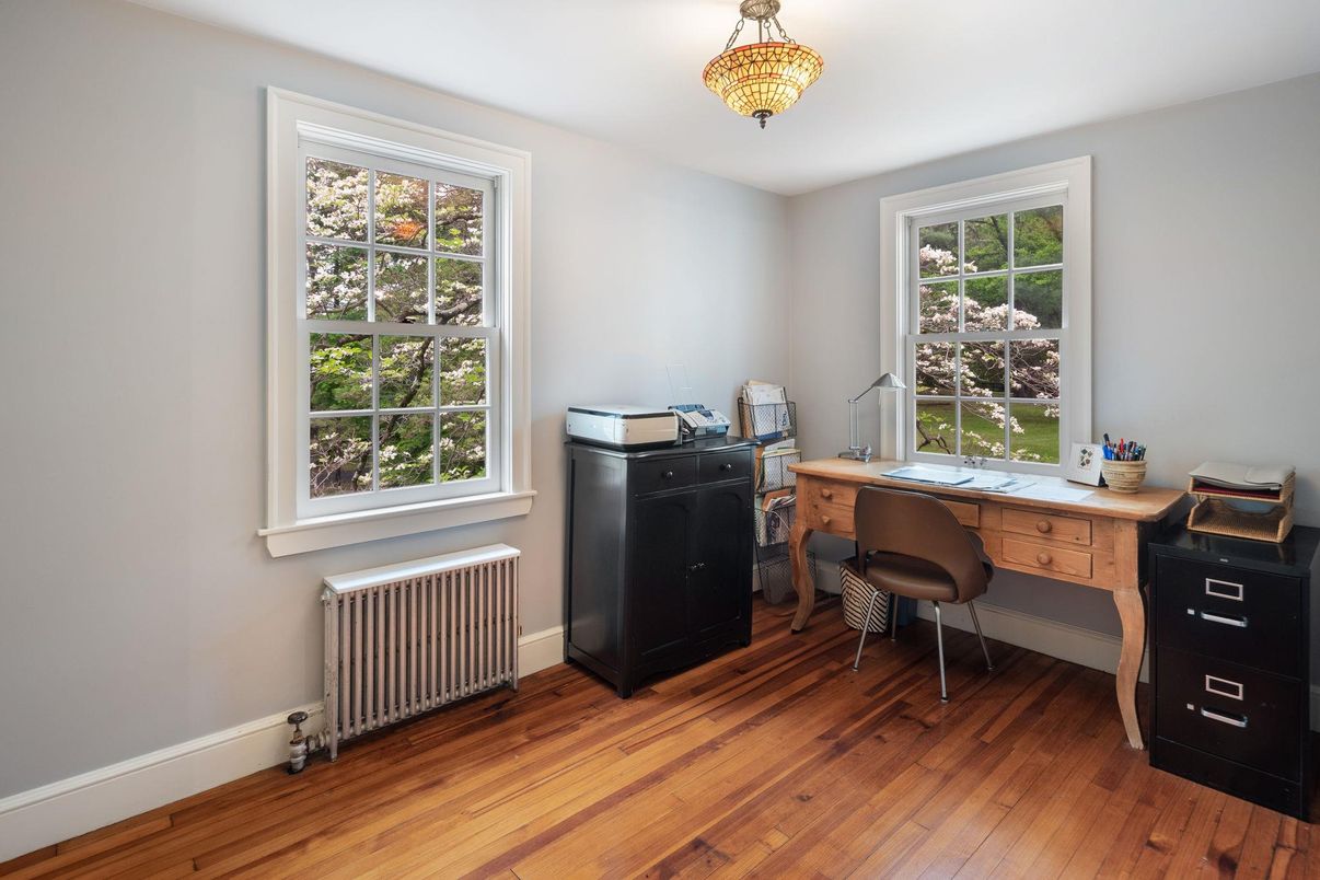 Chandelier, Home Office, Interior, Wood Texture Flooring