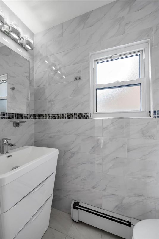 Bathroom, Glass Shower, Interior, Marble Walls