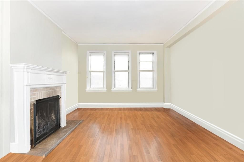 Empty room, Fireplace, Interior, Wood Texture Flooring